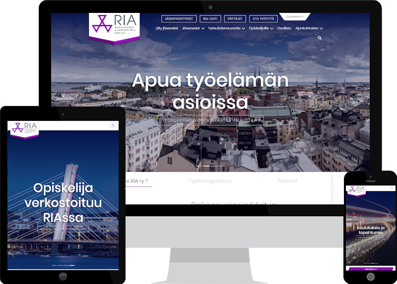 RIA ry yritysilmeen ja verkkosivuston uudistaminen